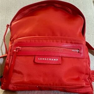 Longchamp Poppy Orange Red Backpack